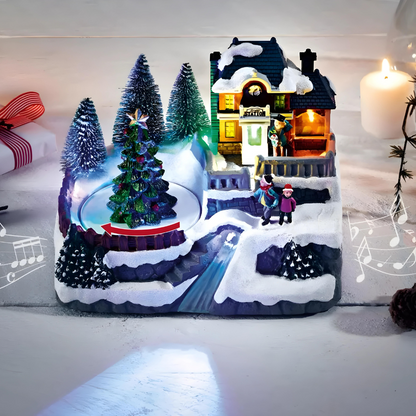 Melinera LED Christmas Village With Music And Led