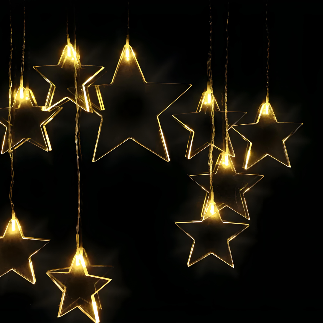 MELINERA Five Pointed Stars LED Curtain Light