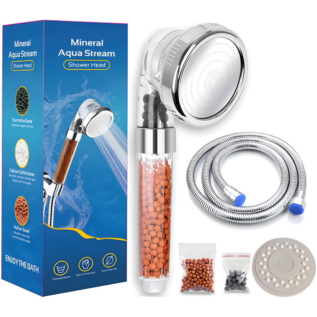 Ionic Filtered Shower Head Set with Accessories