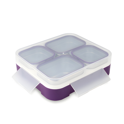 Bento Lunch Box with Insulated Bag 4 Compartment Stainless Steel