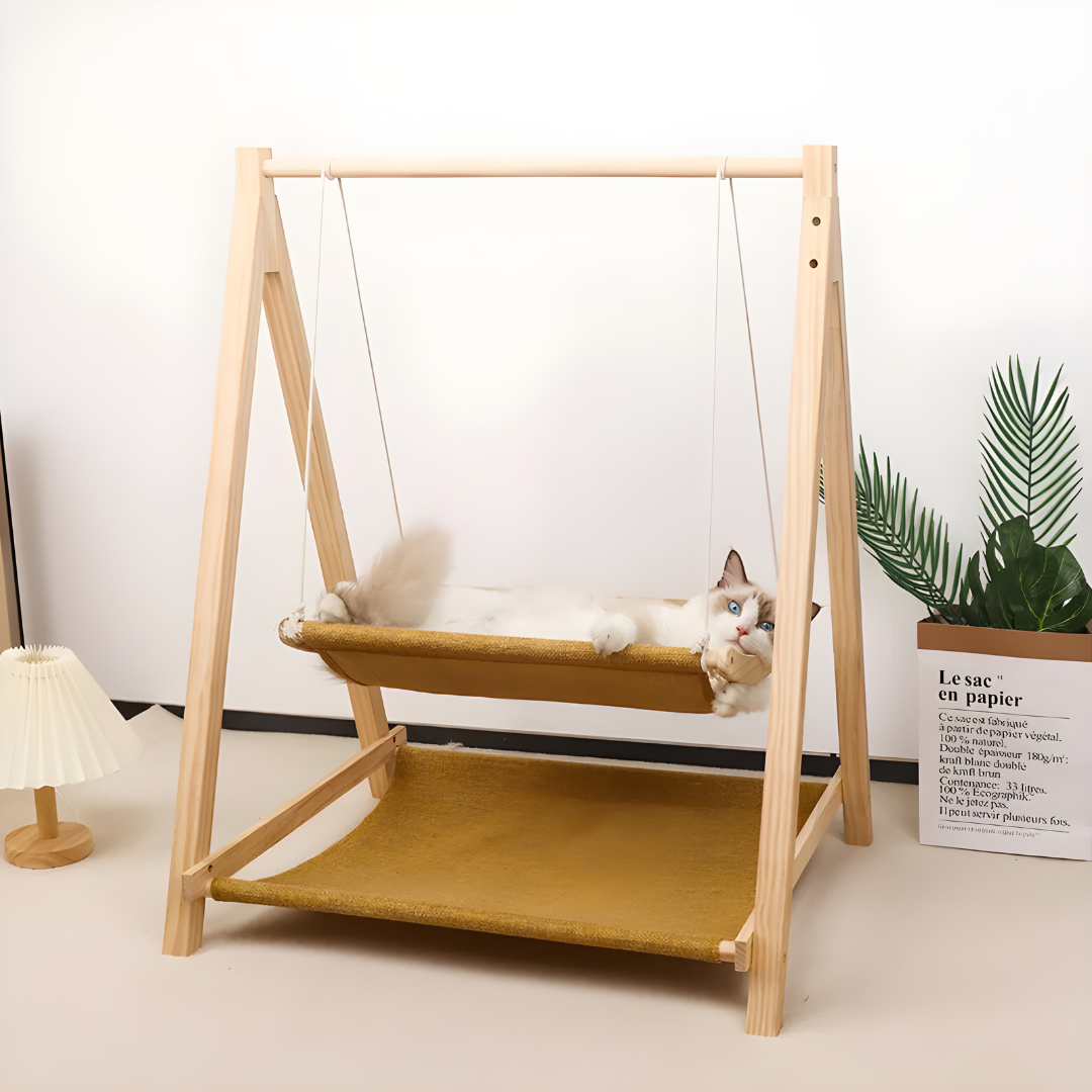 All-Season Indoor Cat Swing Hammock Bed