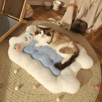 Plush Cotton Pet Bed for Cozy Comfort