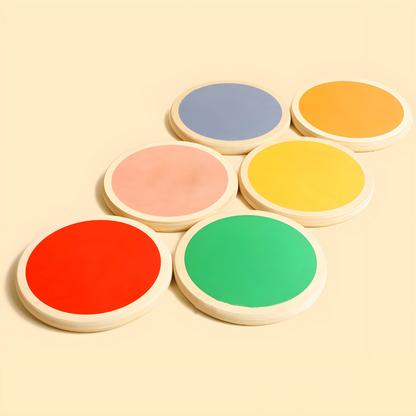 Colorful Montessori Wooden Stepping Stones for Balance Set Of 6