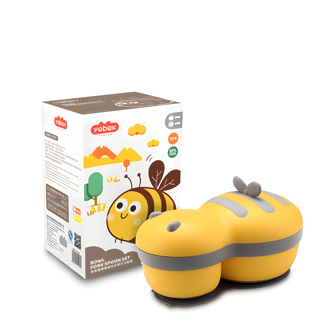 YOBOX Premium Little Bee Baby Feeding Set