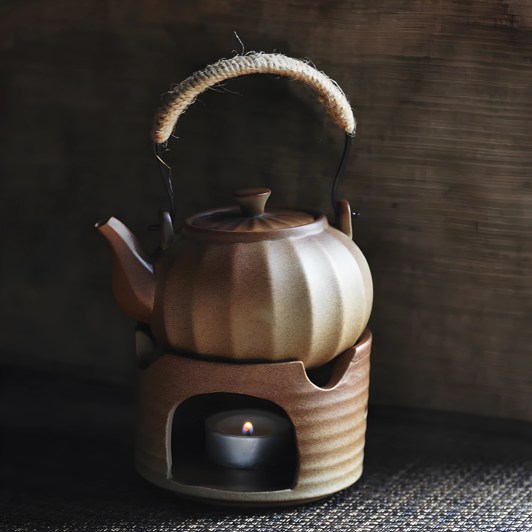 Stoneware Teapot with Candle Warmer Set | European Household Lebanon