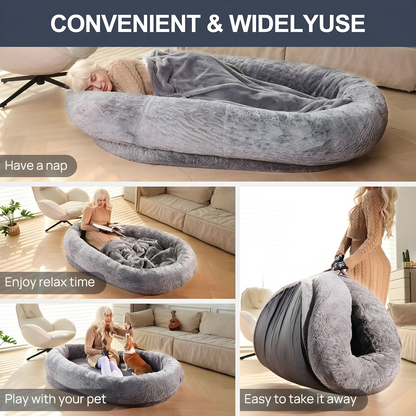 Premium Orthopedic Human Dog Bed with Plush Comfort