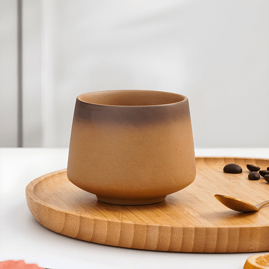 Premium handgemaakte Japanse retro kop van grof aardewerk, 190 ml