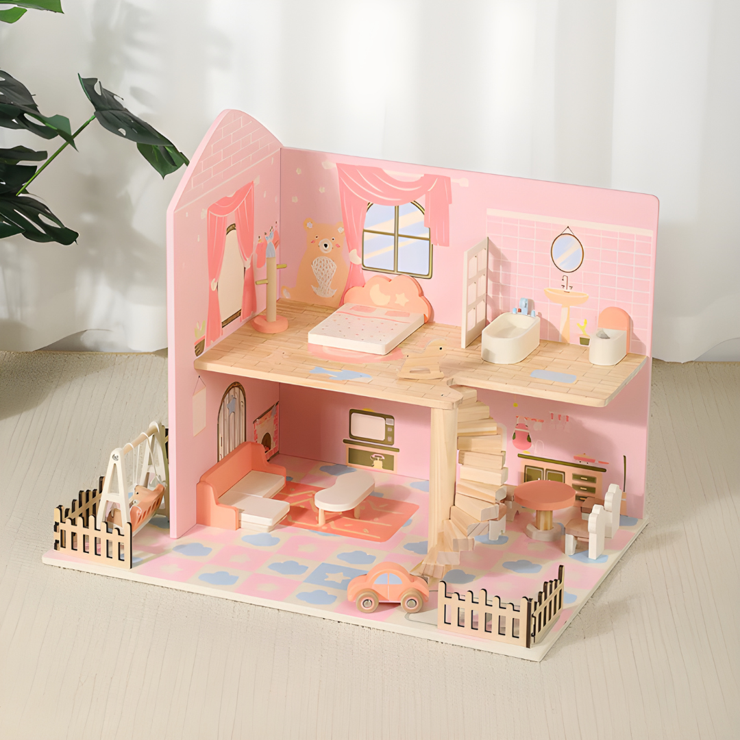 Wooden Princess Fashion Doll House With Accessories 3 Years +