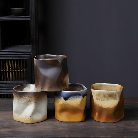 Chique 280ml vintage koffiemok in keramiekstijl