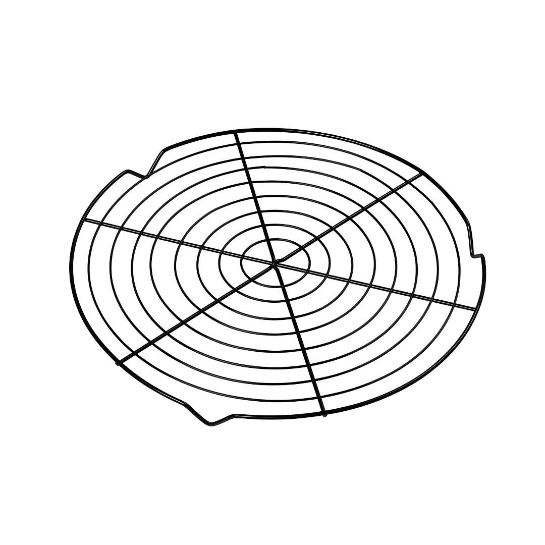 Ernesto 2-Piece Round Cooling Rack Set – 30cm Non-Stick Metal for Baking Cakes and Tarts

