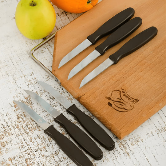 Stainless Red Fruit Vegetable Knife (Home Kitchen Picnic Knife) Set Of 6