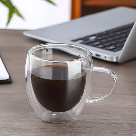 Double wall glass cup 150ml for coffee or tea – available in Lebanon