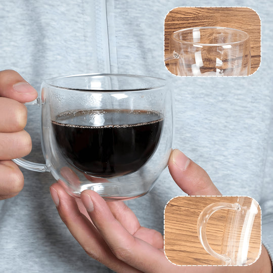 Double wall glass cup 150ml for coffee or tea – available in Lebanon