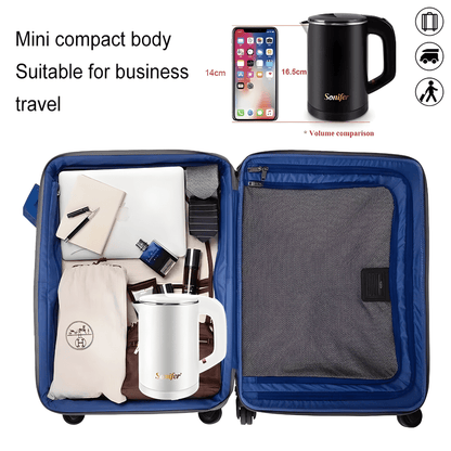 Sonifer Electric Kettle 0.6L – 800W Stainless Steel | Rapid Boil & Travel Friendly