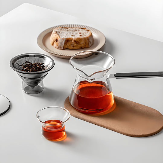 Super Premium 300ml Magnetic Glass Teapot & Cup Set – For Coffee & Tea Brewing
