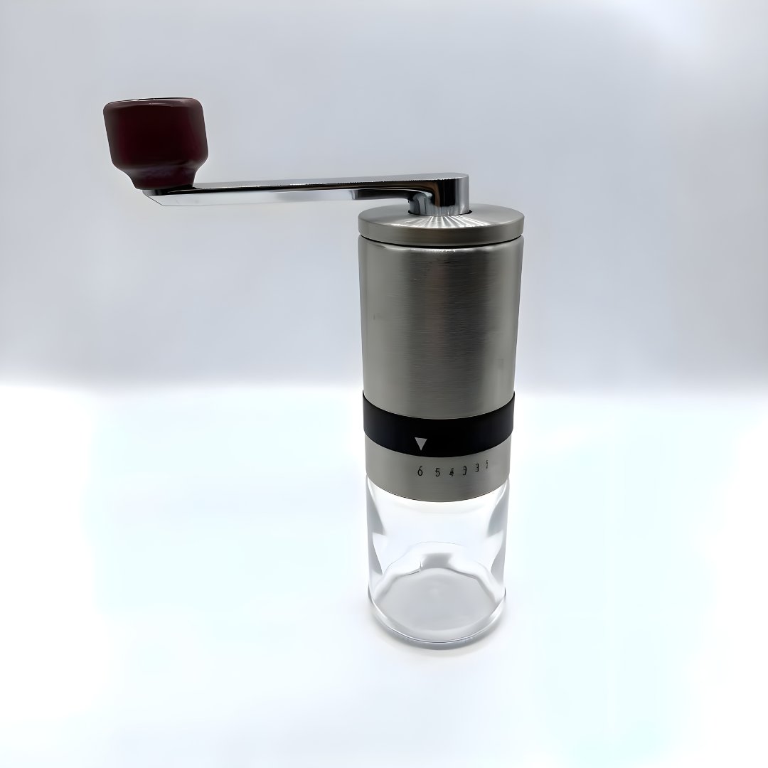 Premium pour-over coffee set with kettle, grinder, dripper, and accessories in gift box.