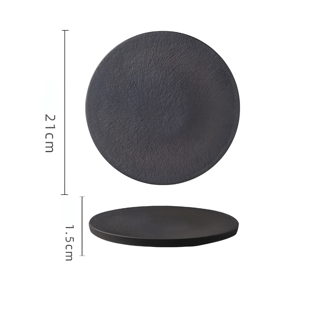 Modern Ceramic Serving Plate for Steak & Sushi – 21 or 25 Cm