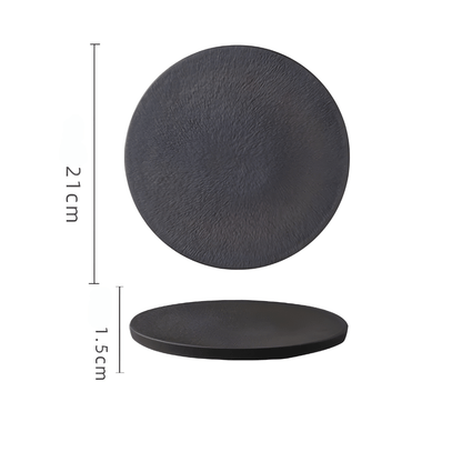 Modern Ceramic Serving Plate for Steak & Sushi – 21 or 25 Cm