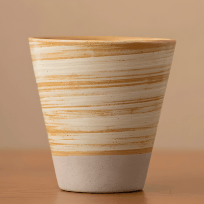 Retro Handmade Stoneware Cup Set – 7-Piece Afternoon Tea Collection