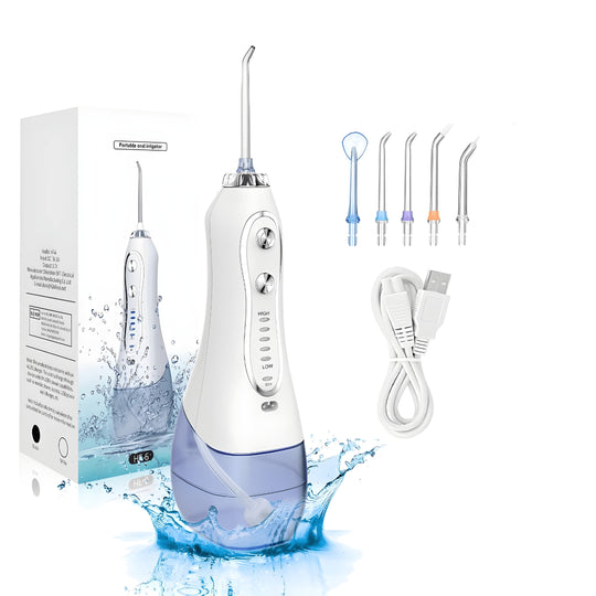 HF-6 cordless oral irrigator with 5 nozzles – dental flosser in Beirut Lebanon