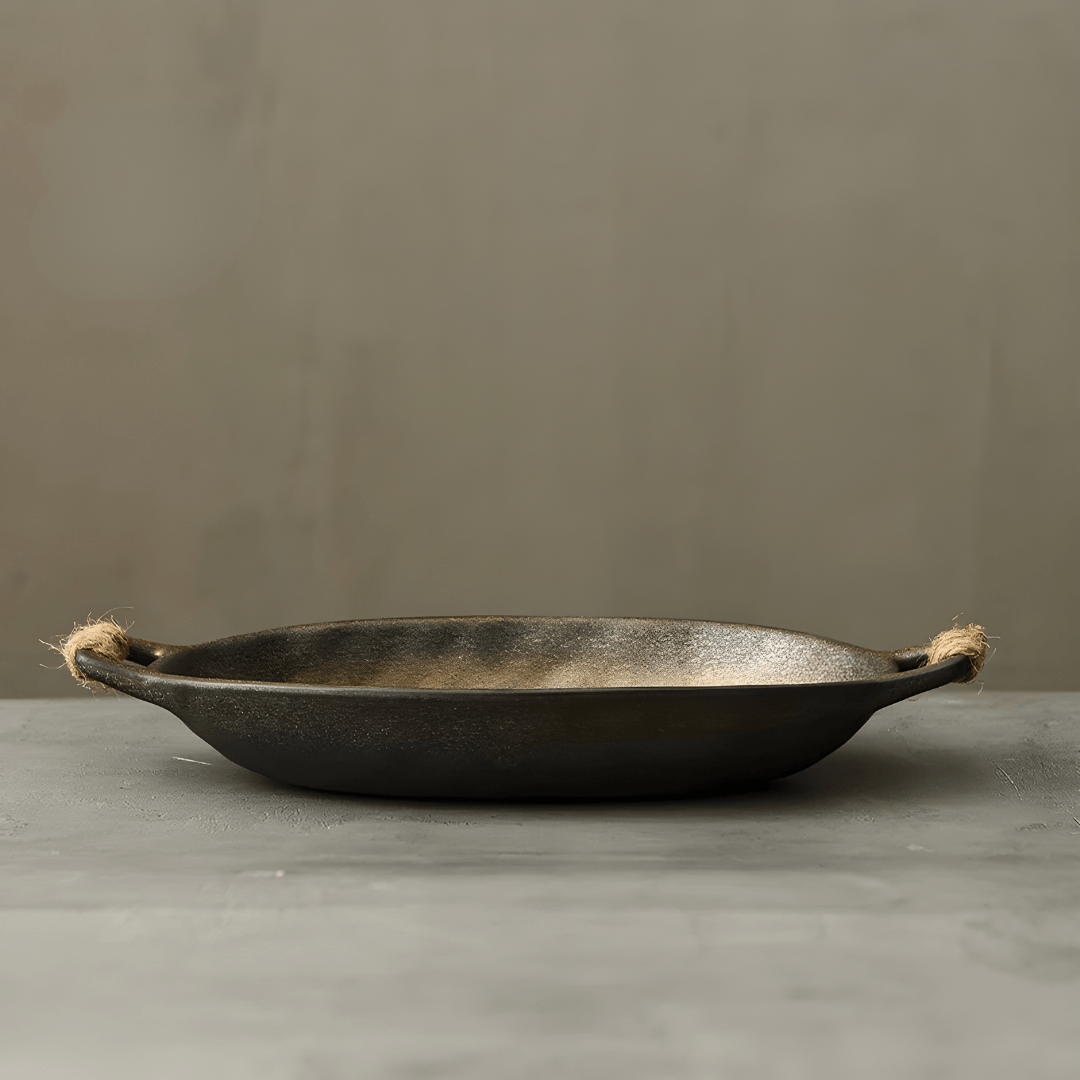 Handmade coarse pottery dinnerware set – plate, bowl & tray for Beirut homes