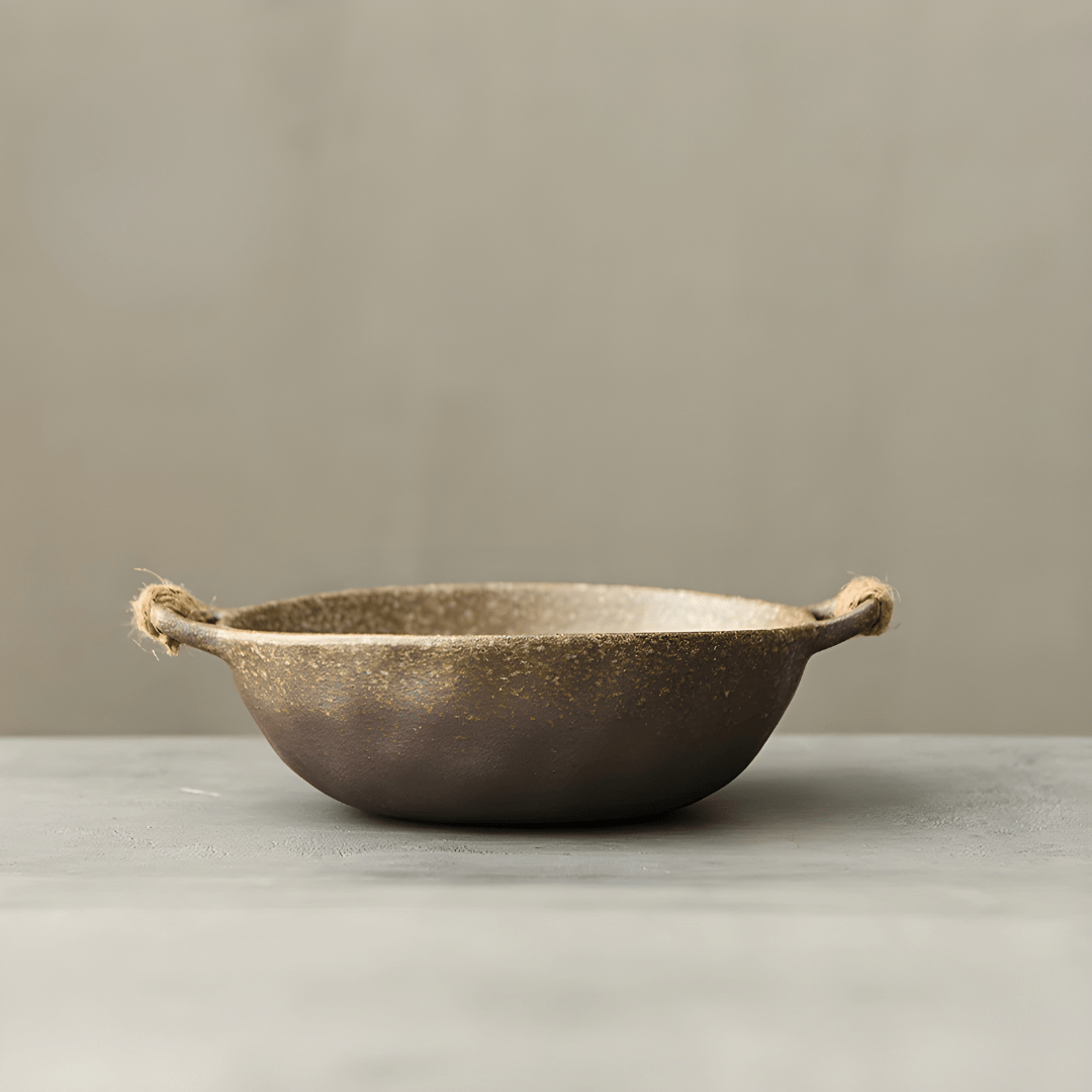 Handmade coarse pottery dinnerware set – plate, bowl & tray for Beirut homes