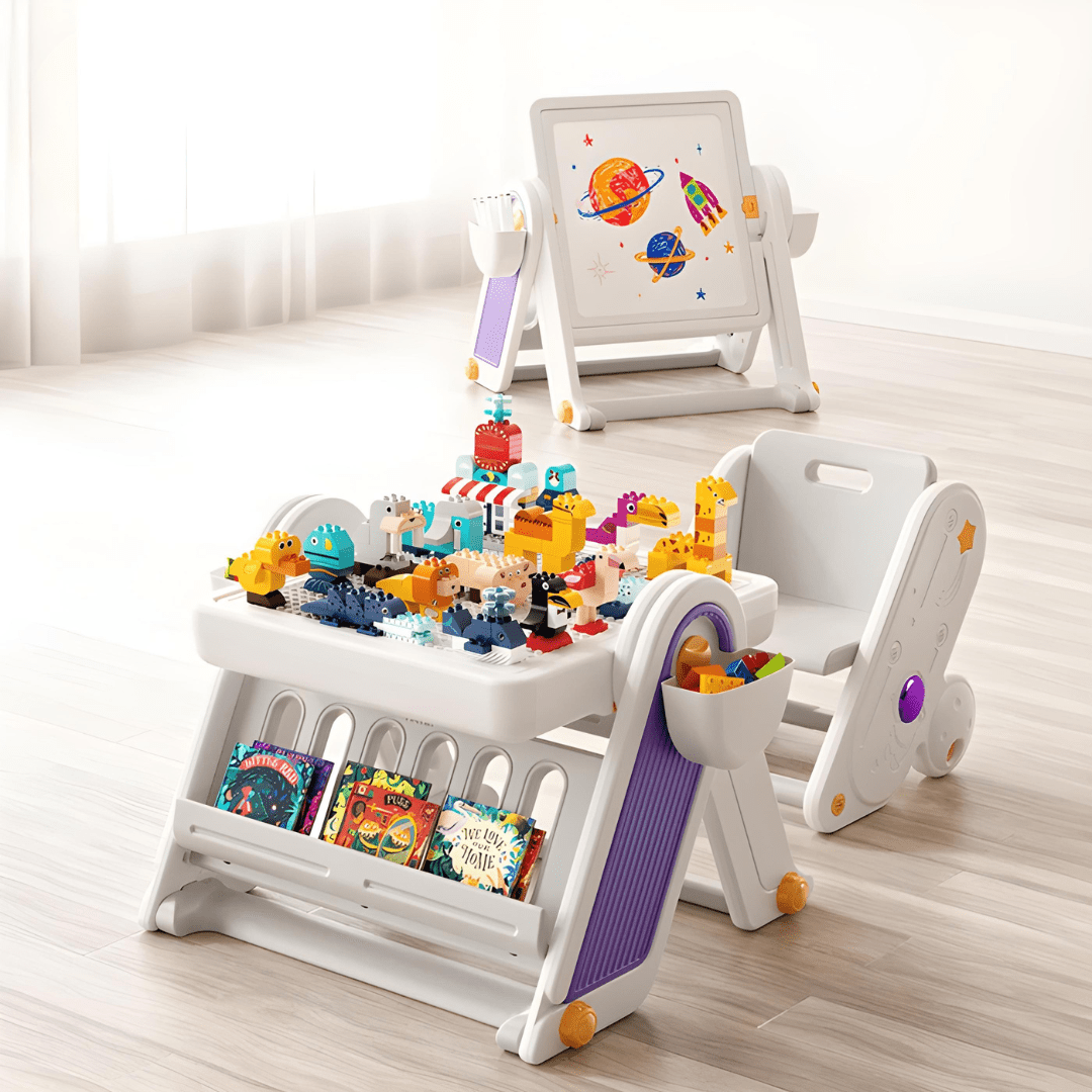 Adjustable Premium HDPE Multifunction Desk: Creative Play & Study