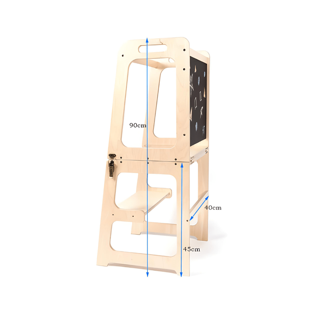 2-in-1 Birch Wood Learning Tower for Kids (Ages 3–6) | Safe & Durable