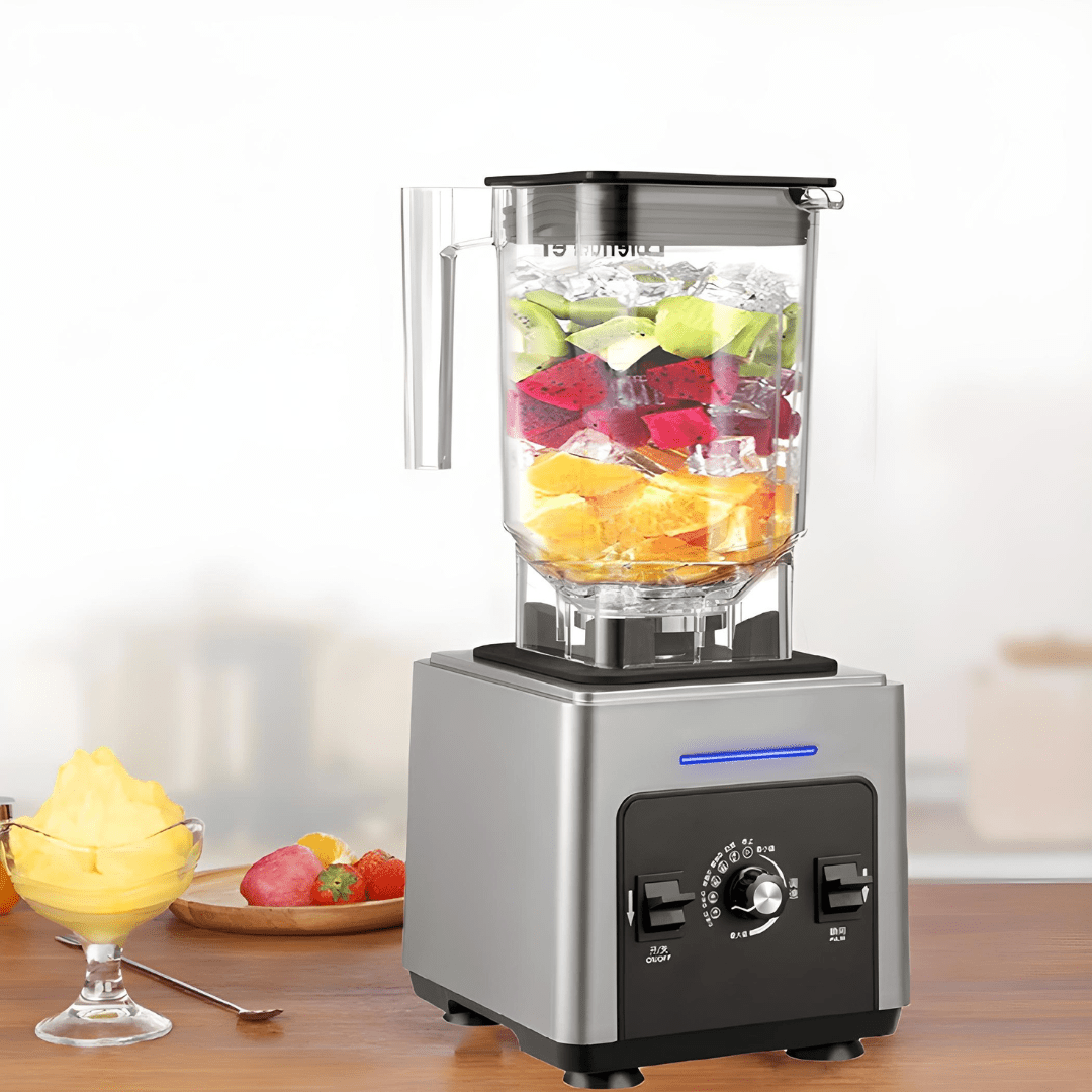 2000W heavy-duty commercial blender with 1.8L pitcher, stainless steel 6-blade, and ice-crushing function – perfect for Beirut businesses
