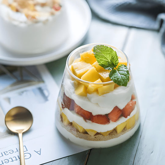 Clear Wide-Mouth Clear Glass Cup – 280ml / 350ml