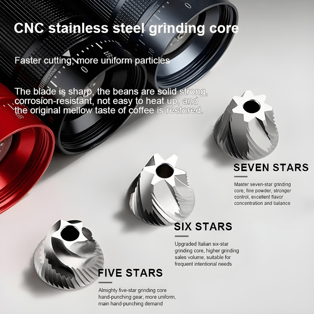 Manual coffee grinder with CNC burr and adjustable settings – available in Beirut, Lebanon