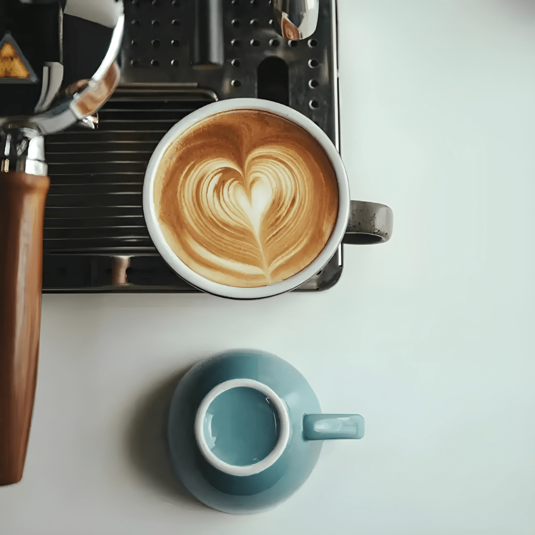 Vintage 300ml ceramic coffee cup and saucer in grey stone finish – Beirut Lebanon