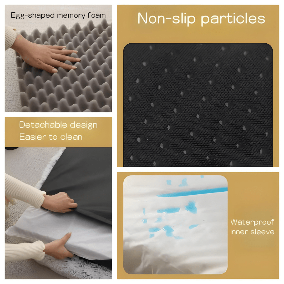 Orthopaedic dog bed for large breeds 120×80×20 cm with plush fabric and memory foam – ideal for big dogs, Beirut Lebanon