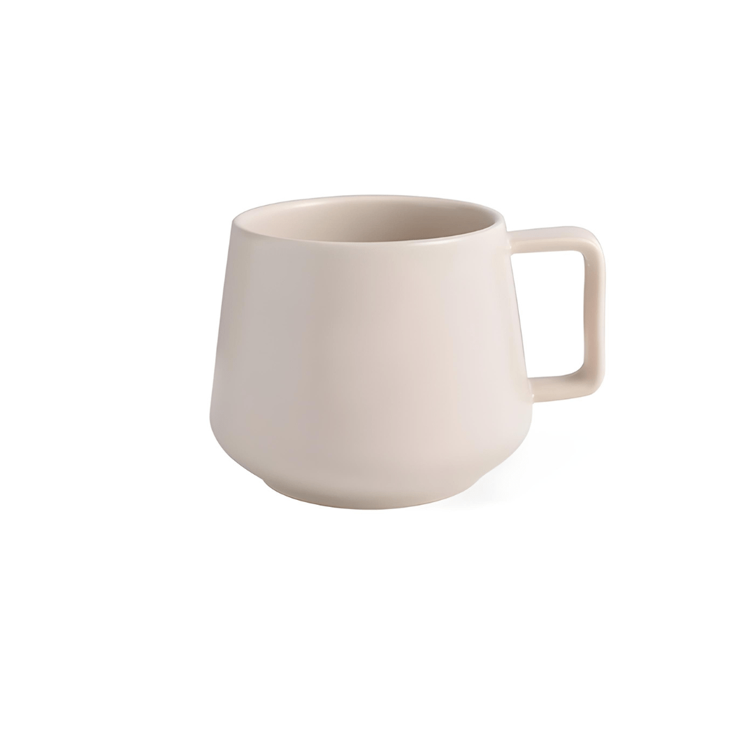 Modern matte ceramic mug 320ml – pink, grey, beige – coffee tea cup available in Beirut Lebanon