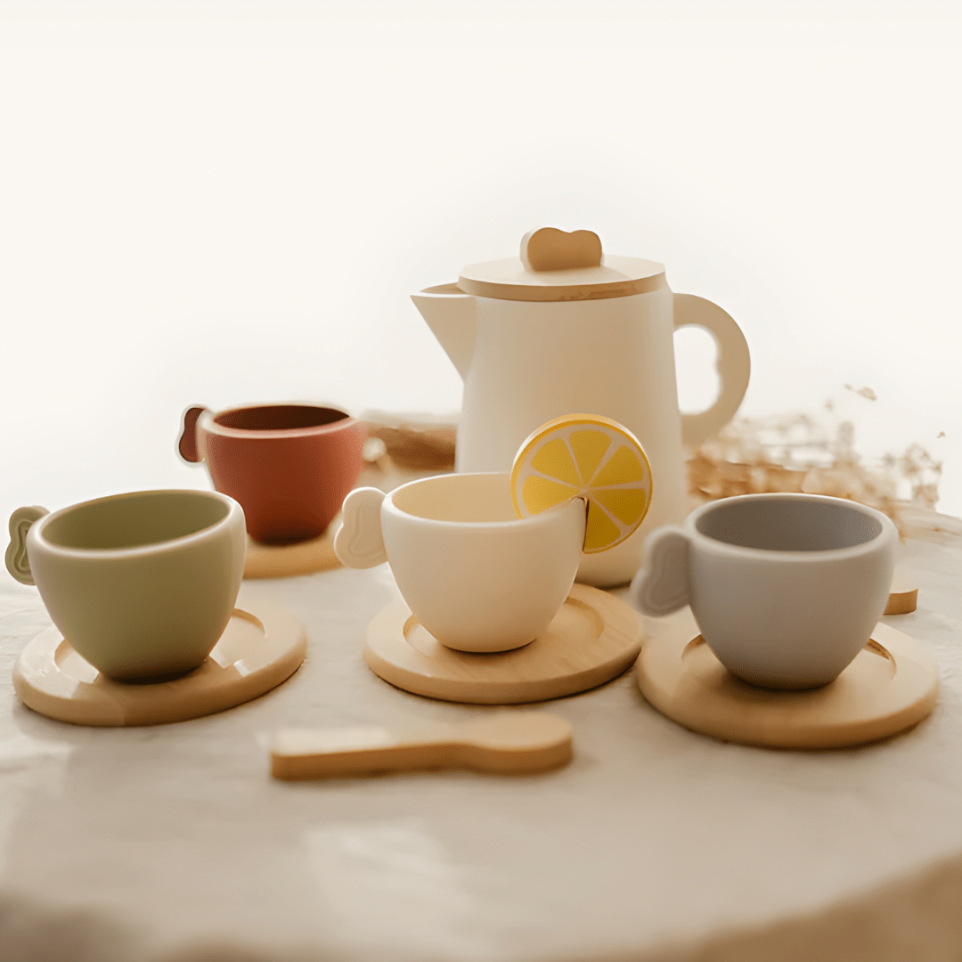Wooden Tea Party Set for Kids