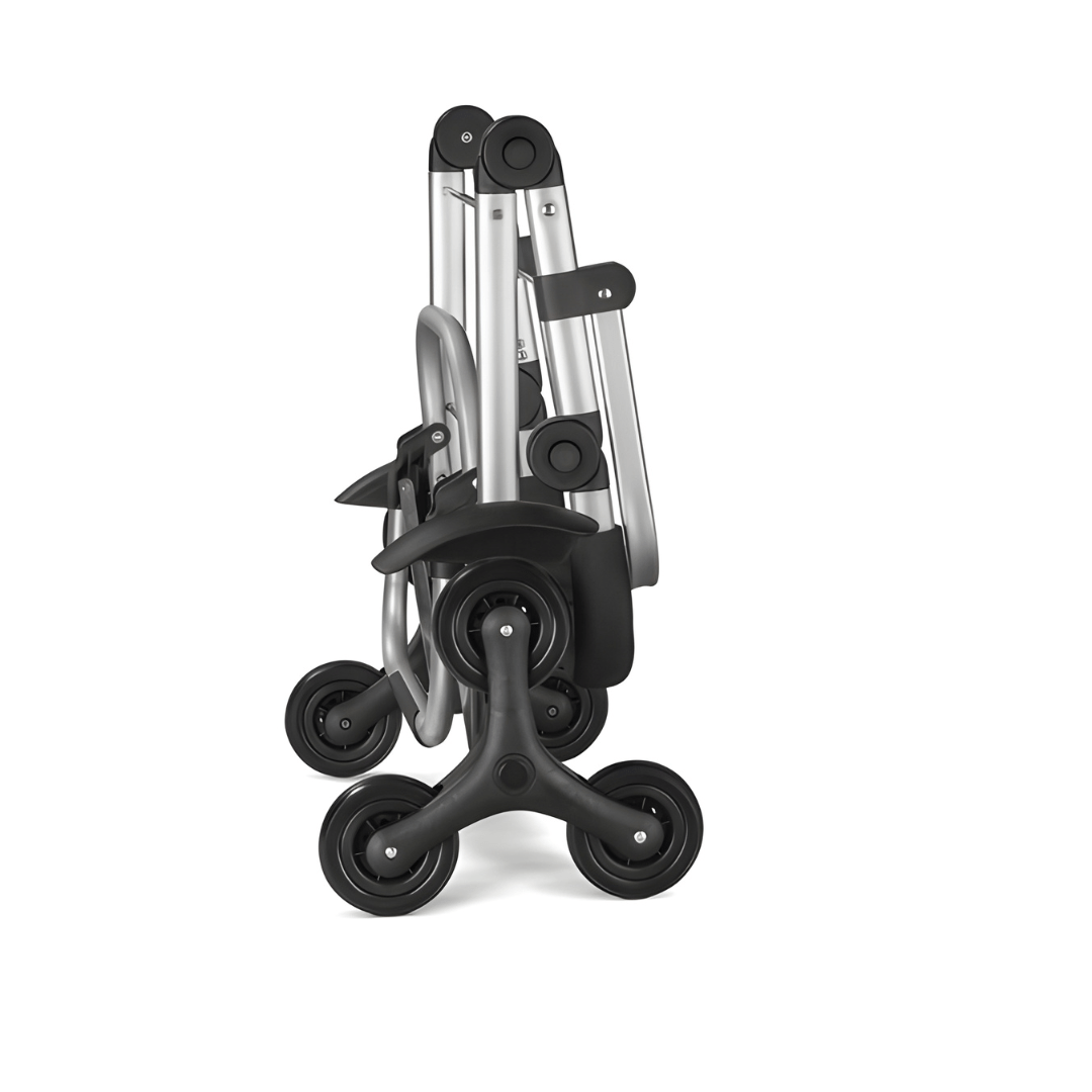 Folded TOPMOVE® 6-wheel shopping trolley – compact storage design
