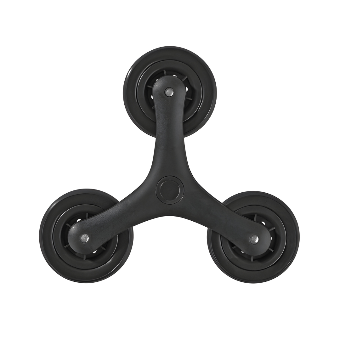 Folded TOPMOVE® 6-wheel shopping trolley – compact storage design