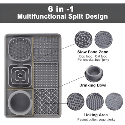 BPA-free silicone lick mat with water bowl for cats and dogs – Beirut Lebanon