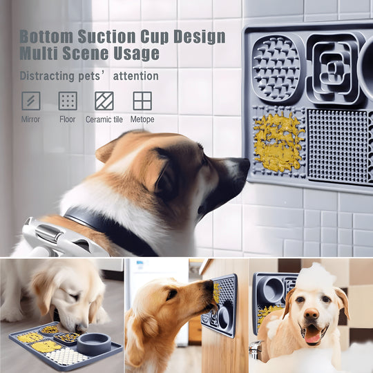 BPA-free silicone lick mat with water bowl for cats and dogs – Beirut Lebanon