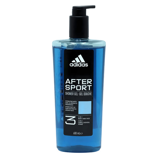 Adidas 3-in-1 Shower Gel for body, hair, and face 600ml – authentic men’s care with fresh long-lasting fragrance, available in Lebanon