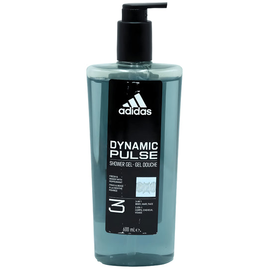 Adidas 3-in-1 Shower Gel for body, hair, and face 600ml – authentic men’s care with fresh long-lasting fragrance, available in Lebanon