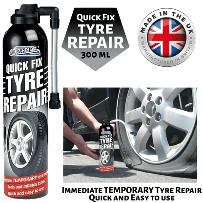 Car Pride 300ml quick fix tyre repair spray – emergency sealer and inflator for car and motorcycle tyres available in Lebanon