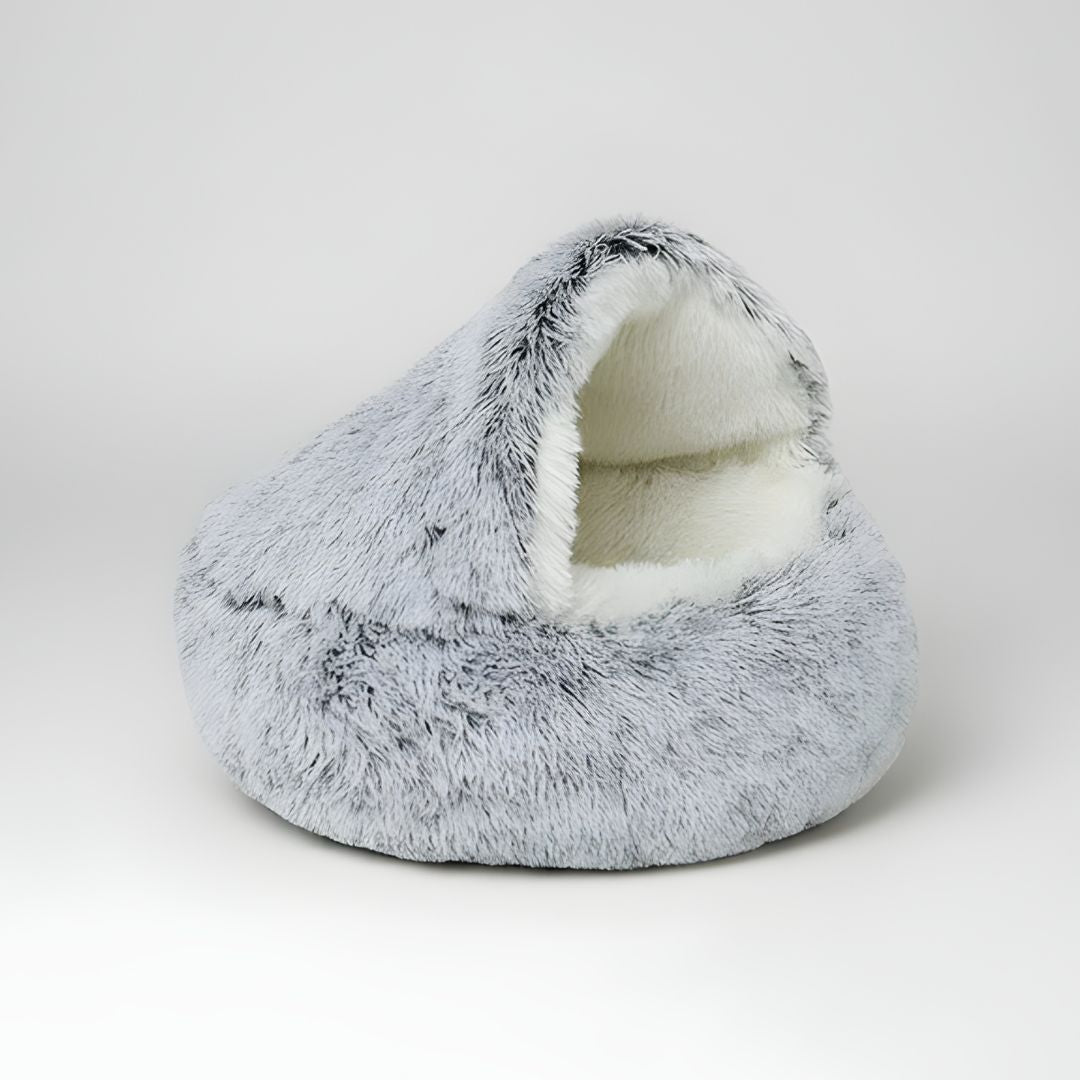 Hooded cat and dog bed cave 100cm plush faux fur cozy pet bed Lebanon Beirut