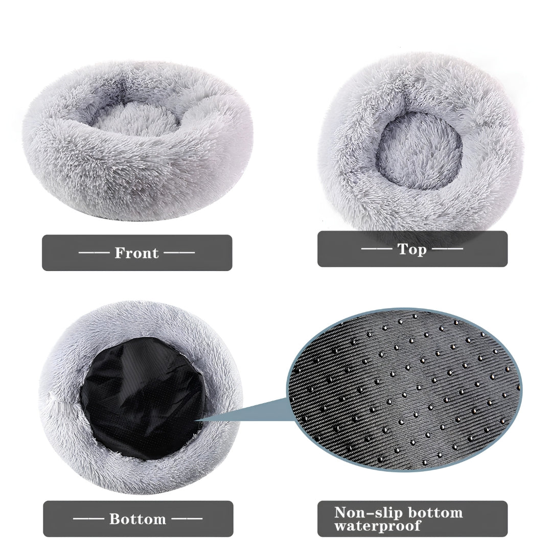 Round Anti-Slip Pet Bed – Soft & Breathable (70 cm)