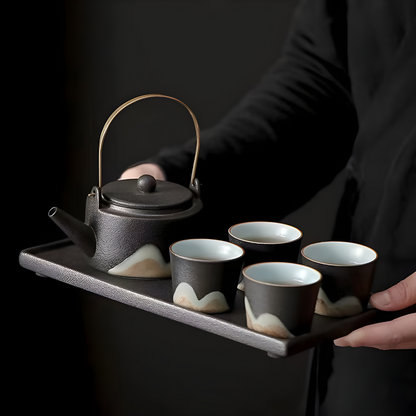 Elegant Coarse Pottery Tea Set Collection