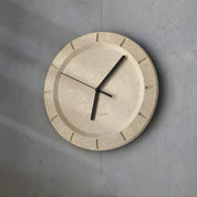 Premium 30 cm Vermiculite wall clock with elegant minimalist design, 0.75 kg lightweight eco-friendly material, silent quartz movement, ideal for modern home or office décor in Beirut, Lebanon.