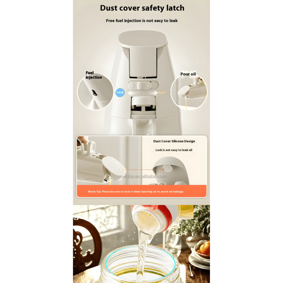 2-in-1 300ml glass oil dispenser bottle with spray and pour functions