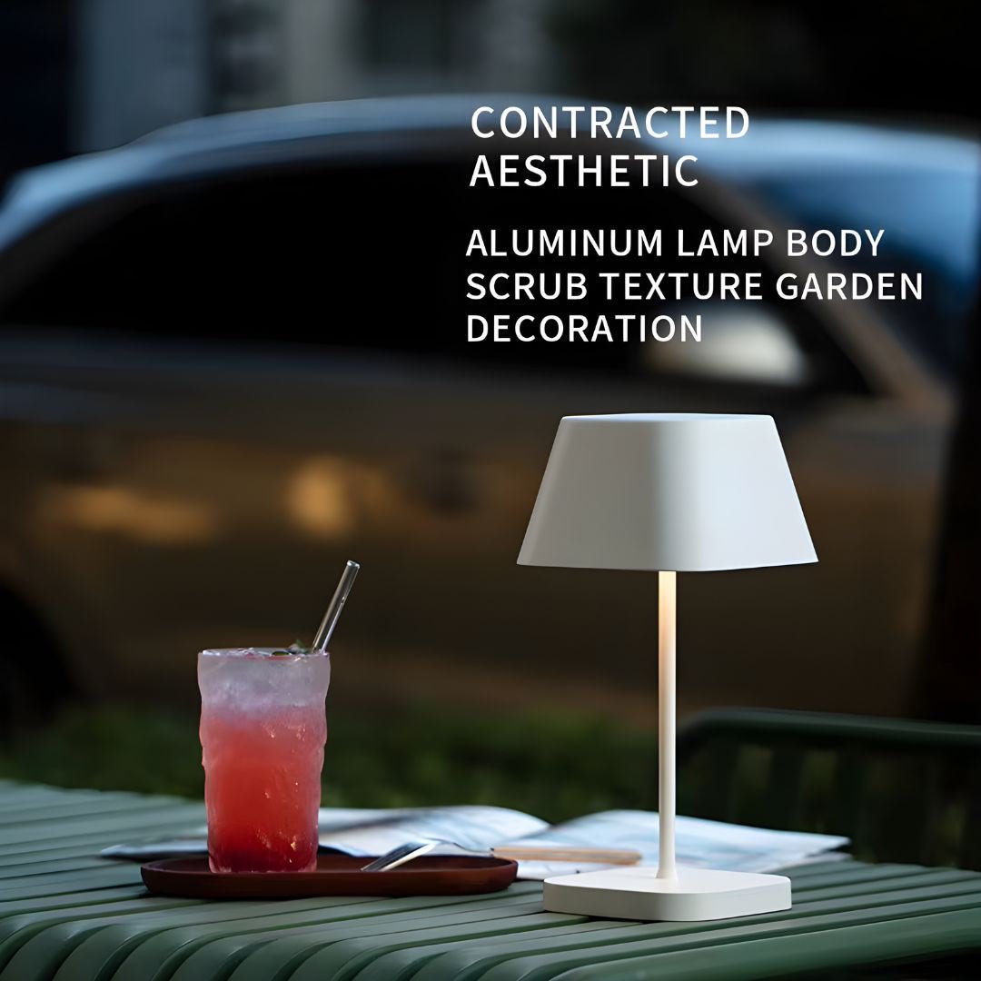 Rechargeable aluminium LED table lamp with touch control and 3 light modes for home, cafes and restaurants in Beirut Lebanon