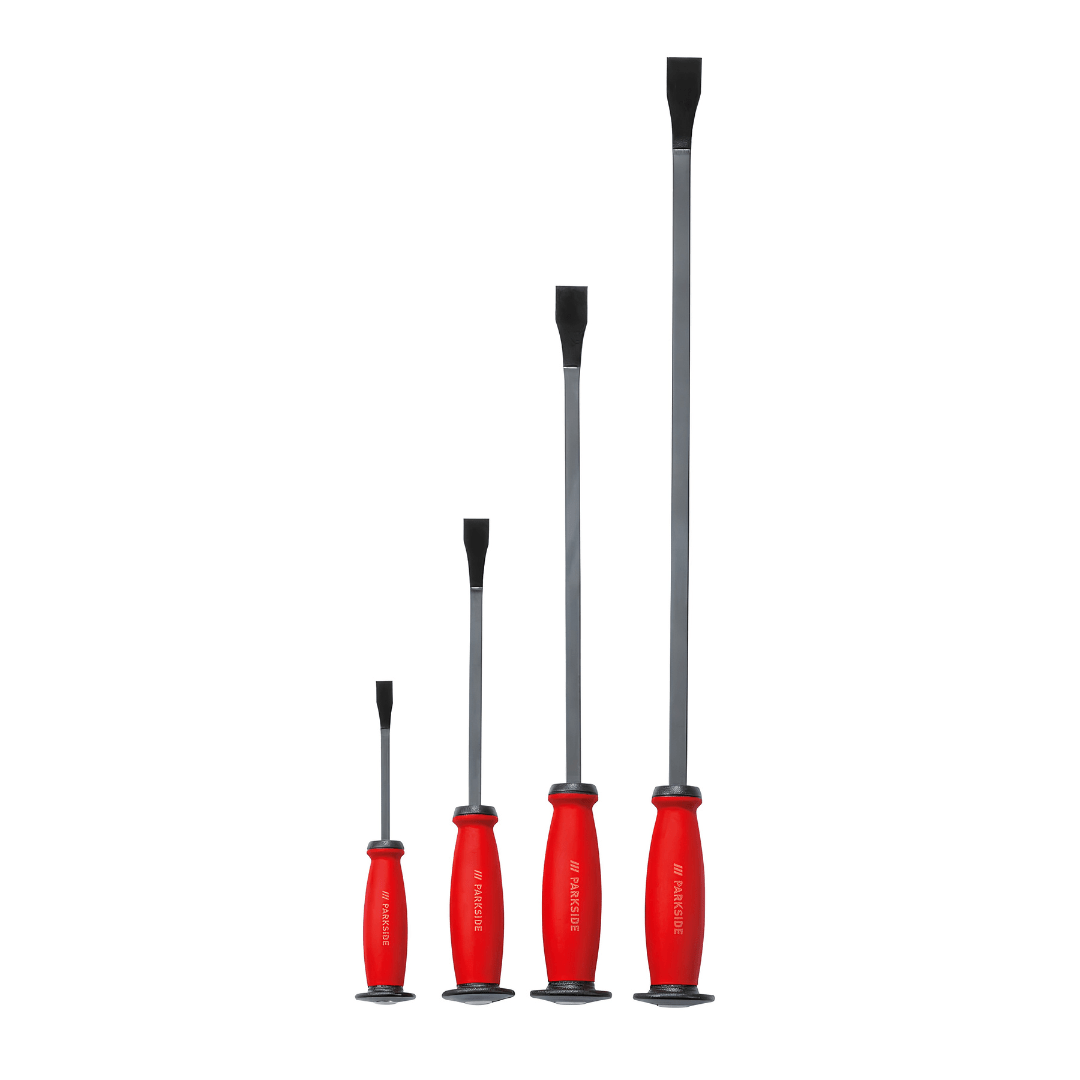 PARKSIDE 4-piece force lever and pry bar set featuring chrome-vanadium demolition tools with strike caps, available for delivery in Beirut, Lebanon.
