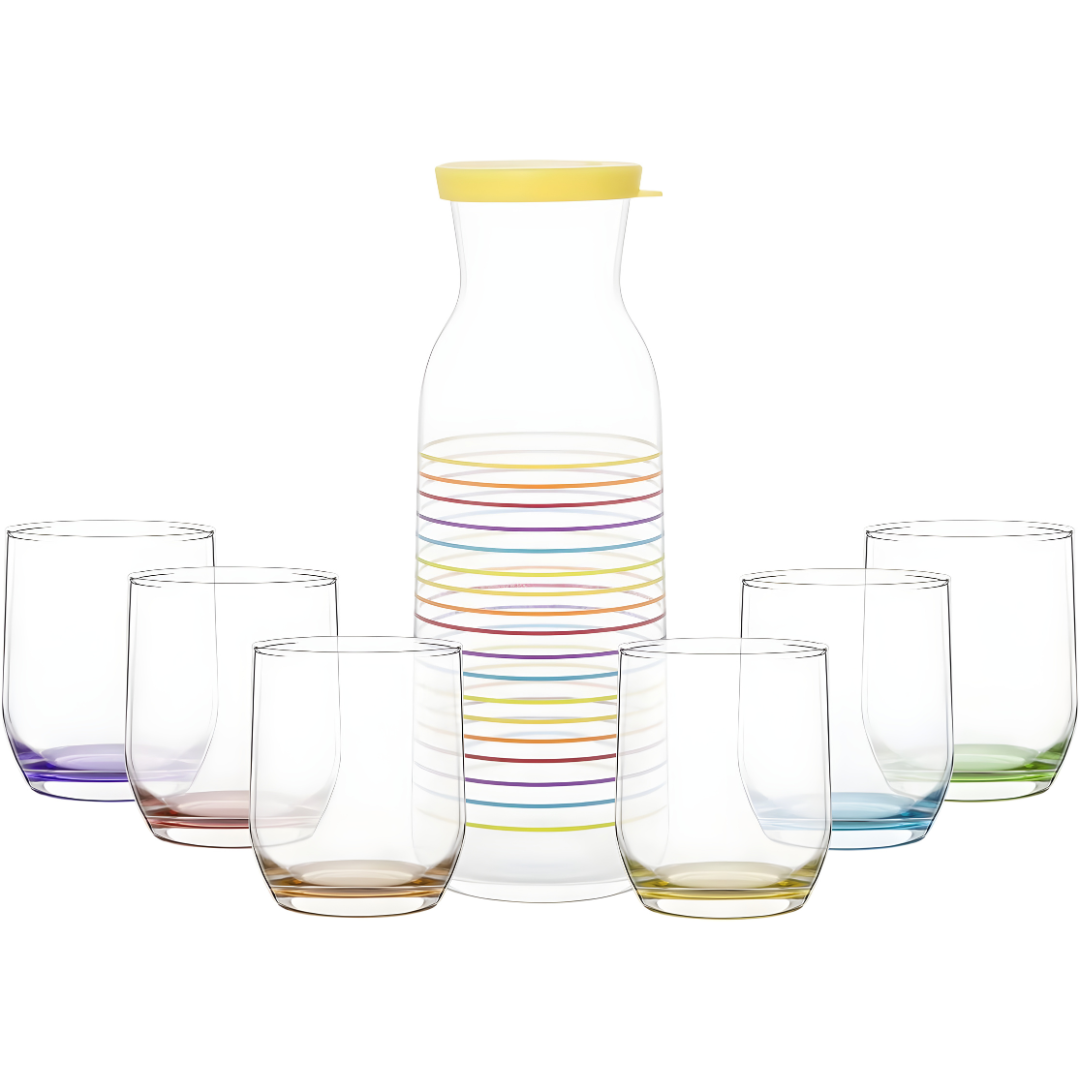 Carafe Glass Set 1.2L With 6 Glasses